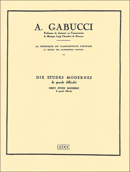 楽天楽譜ネッツ楽譜　ガブッチ／10の非常に難しい現代的練習曲（【1036367】／AL22951／48182070／クラリネット教本／輸入楽譜（T））