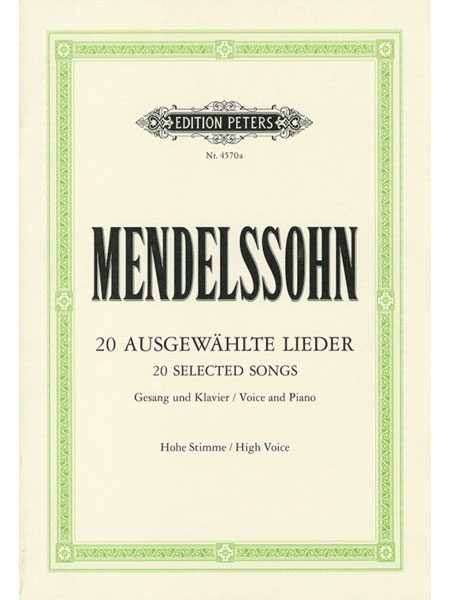 楽譜メンデルスゾーンAusgewahlte Lieder