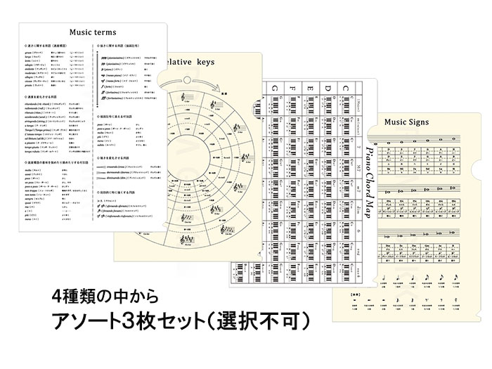 クリアファイル アソート(3枚入り/) A4サイズ