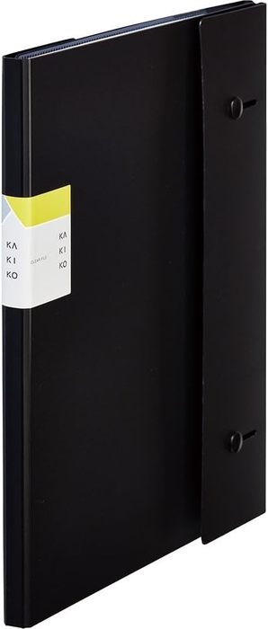 クリアーファイル カキコ ジャバラタイプ 24ポケット/黒(8614-BK)