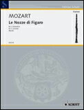 楽譜　モーツァルト／フィガロの結婚（クラリネット・デュオ）（輸入楽譜／パフォーミング・スコア×1／クラリネット×2）
