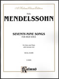 楽譜 メンデルスゾーン/79の歌集(高声用)(【39485】/K09886/ピアノ・ヴォーカル譜(ドイツ語)/輸入楽譜(T))