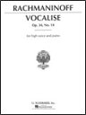 楽譜　ラフマニノフ／ヴォカリーズ Op.34 No.14（高声用） 50500010／ピアノ伴奏付／輸入楽譜（T）