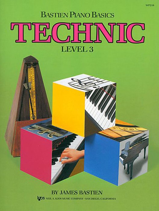 楽譜 バスティン ピアノ ベーシックス テクニック 指の練習 レベル 3 英語版(WP218S)