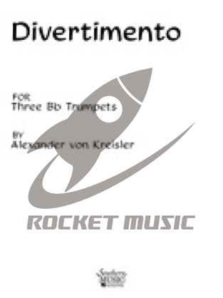 [楽譜] 嬉遊曲(クライスラー)【トランペット三重奏】《輸入金管アンサンブル》【10,000円以上送料無料】(DIVERTIMENTO (3 Tp)《輸入楽譜》