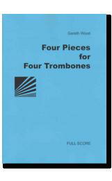 [楽譜] トロンボーン4重奏のための4つの小品(ウッド)【トロンボーン四重奏】(全4曲収録)《輸入金管アンサン...【10,000円以上送料無料】(Four Pieces for Four Trombones)《輸入楽譜》