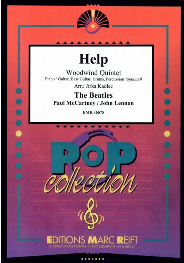 [楽譜] ヘルプ(ビートルズ)【木管五重奏】《輸入木管アンサンブル》【10,000円以上送料無料】(Help)《輸入楽譜》