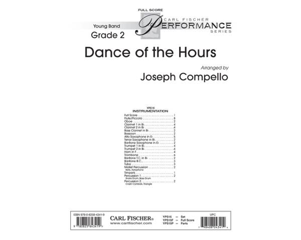 [楽譜] 時の踊り(ポンキエッリ) 吹奏楽譜【送料無料】(DANCE OF THE HOURS)《輸入楽譜》