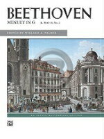 楽譜 ベートーヴェン／メヌエット ト長調（中級ピアノ）《輸入ピアノ楽譜》【10,000円以上送料無料】(Menuet in G)《輸入楽譜》