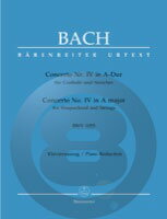 [楽譜] J.S.バッハ／チェンバロ協奏曲第4番 イ長調 BWV1055《輸入ピアノ楽譜》【10,000円以上送料無料】(Concerto for Keyboard No.4 in A major BWV 1055)《輸入楽譜》