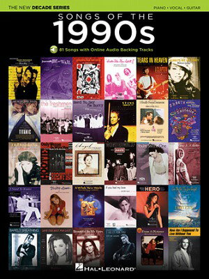  1990年代曲集(音源ダウンロード版)(81曲収録)《輸入ピアノ楽譜》(Songs of the 1990s The New Decade Series with Online Play-Along Backi