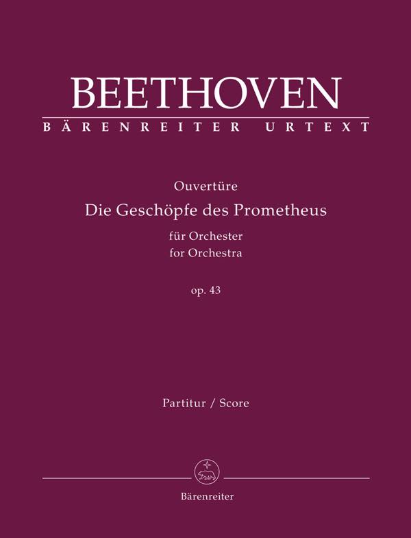 ジャンル：スコア出版社：Baerenreiter弊社に在庫がない場合の取り寄せ発送目安：8日-31日作曲者：Ludwig van Beethoven／ルートヴィヒ・ヴァン・ベートーヴェン校訂者：Del Mar, Jonathan／ジョナサン・デル・マー編成：オーケストラ演奏時間：5分解説：二管編成の管弦楽によるバレエ音楽の序曲の原典版フルスコアです。古典的均衡を保ちつつ、シンコペーションを多用した躍動的なリズムや木管楽器の軽妙な掛け合いが大きな特徴。各声部のアーティキュレーションや強弱指定も克明に記譜されています。精緻な校訂により構造を客観的に把握できるため、明快な響きの追求と緻密なアンサンブル設計に有用な資料として、幅広く活用可能です。32，5 x 25，5 cmこちらの商品は他店舗同時販売しているため在庫数は変動する場合がございます。10000円以上お買い上げで送料無料です。