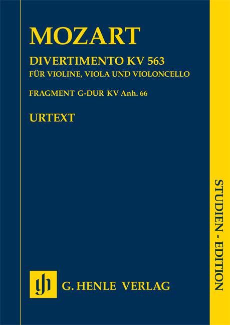 [楽譜] モーツァルト／ディヴェルティメント K.563・断章 K.Anh.6(原典版/ヘンレ社)(スタディス...【10,000円以上送料無料】(Divertimento K. 563 Fragment K. Anh. 66)《輸入楽譜》