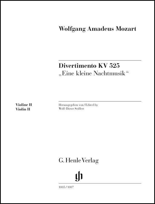 [楽譜] モーツァルト／アイネ・クライネ・ナハトムジーク K.525(パート譜・ヴァイオリン2)(原典版/ヘン...【10,000円以上送料無料】(Divertimento K. 525 "A Little Night Music")《輸入楽譜》