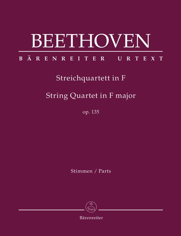  ベートーヴェン／弦楽四重奏曲 ヘ長調 op. 135(原典版)《輸入弦楽四重奏楽譜》(String Quartet in F major op. 135)《輸入楽譜》