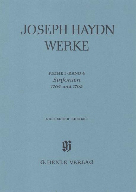[楽譜] ハイドン／全集 第1シリーズ 第4巻 交響曲集（1764 1765年作）校訂報告書付(原典版/ヘンレ...【..