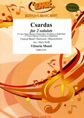  チャールダーシュ(2本のソリストとバンド)(モンティ) 吹奏楽譜(Csardas (2 Soloists & CB)《輸入楽譜》