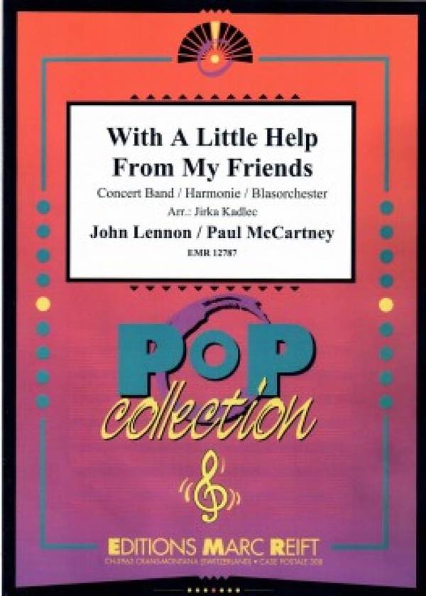 [楽譜] ウィズ・ア・リトル・ヘルプ・フロム・マイ・フレンズ(ビートルズ) 吹奏楽譜【送料無料】(With A Little Help From My Friends)《輸入楽譜》
