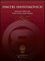 [楽譜] ショスタコーヴィチ／ヴィオラ・ソナタ op.147《輸入ヴィオラ楽譜》【10,000円以上送料無料】(Sonata, Op. 147)《輸入楽譜》