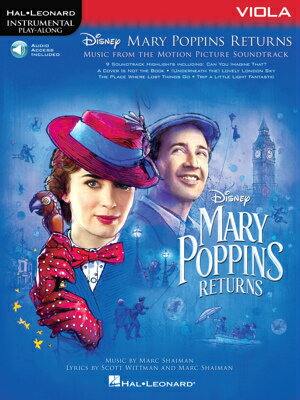 [楽譜] 「メリー・ポピンズ・リターンズ」ヴィオラ編(ディズニー映画より)(インストゥルメンタル・プレイ・アロ...【10,000円以上送料無料】(Mary Poppins Returns - Viola)《輸入楽譜》