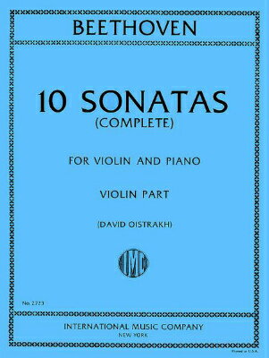  ベートーヴェン／10のヴァイオリン・ソナタ集(ヴァイオリン/ピアノ)(オイストラフ校訂版)(Ten Sonatas)《輸入楽譜》