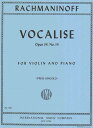 楽譜 ヴォカリーズ（op.34, No.14）【10,000円以上送料無料】(VOCALISE OP.34 NO.14 (Vln/Pa)《輸入楽譜》
