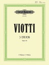 [楽譜] ヴィオッティ／3つのヴァイオリン二重奏曲集 作品29《輸入ヴァイオリン楽譜》（ペータース出版）【10,000円以上送料無料】(3 Duos Op. 29 for 2 Violins)《輸入楽譜》