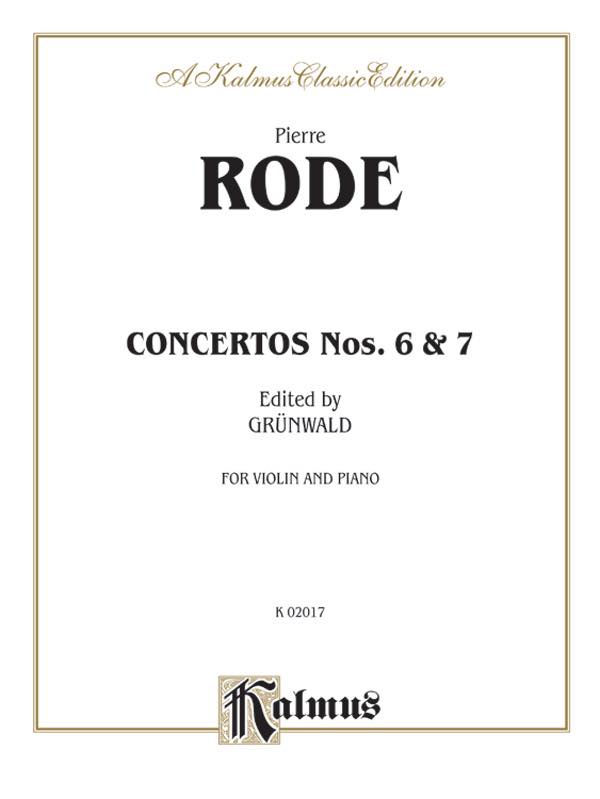  ロード／ヴァイオリン協奏曲 第6番・第7番《輸入ヴァイオリン楽譜》(Concertos Nos. 6 and 7: Violin Book)《輸入楽譜》