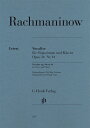  ラフマニノフ／ヴォカリーズ op. 34 Nr. 14 高声用（原典版/ヘンレ社)《輸入ピアノ楽譜》(Vocalise op. 34 Nr. 14 for voice and piano)《輸入楽譜》