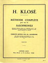  クローゼ／サクソフォン教本 第2巻(Methode de Saxophone Vol. 2)《輸入楽譜》