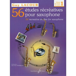  ラクール／56の楽しい練習曲 第1巻（CD付） (ビヨドー出版)《輸入サックス楽譜》(56 Etudes Recreatives 1 - 30 Etudes)《輸入楽譜》