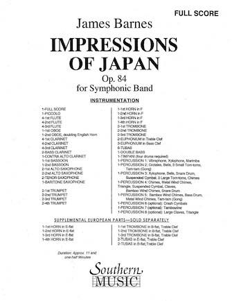 [楽譜] 日本の印象(スコアのみ)（オンデマンド出版）《輸入吹奏楽スコア》【10,000円以上送料無料】(Impressions of Japan (On Demand)《輸入楽譜》