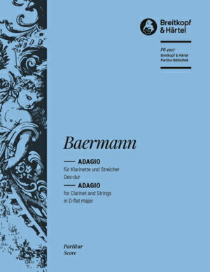 [楽譜] ベールマン／アダージョ・変ニ長調《輸入クラリネット楽譜》【10,000円以上送料無料】(Adagio Des-dur / in Db major (ascr. Wagner)《輸入楽譜》