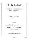  クローゼ／クロイツとフィオリロによる20の練習曲（Clarinet教本）(20 Etudes d'apres Kreutzer et Fiorillo)《輸入楽譜》