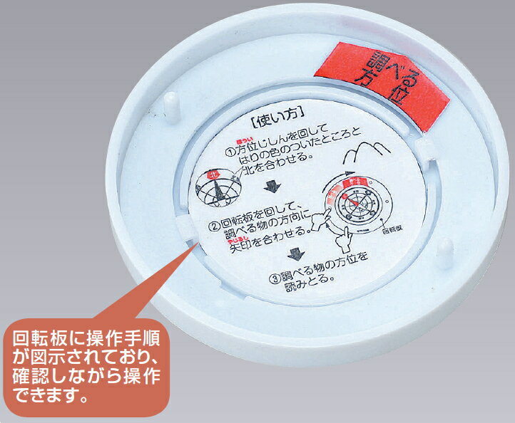 方位調べ回転板【対応方位磁針φ45mm 以下のサイズ】