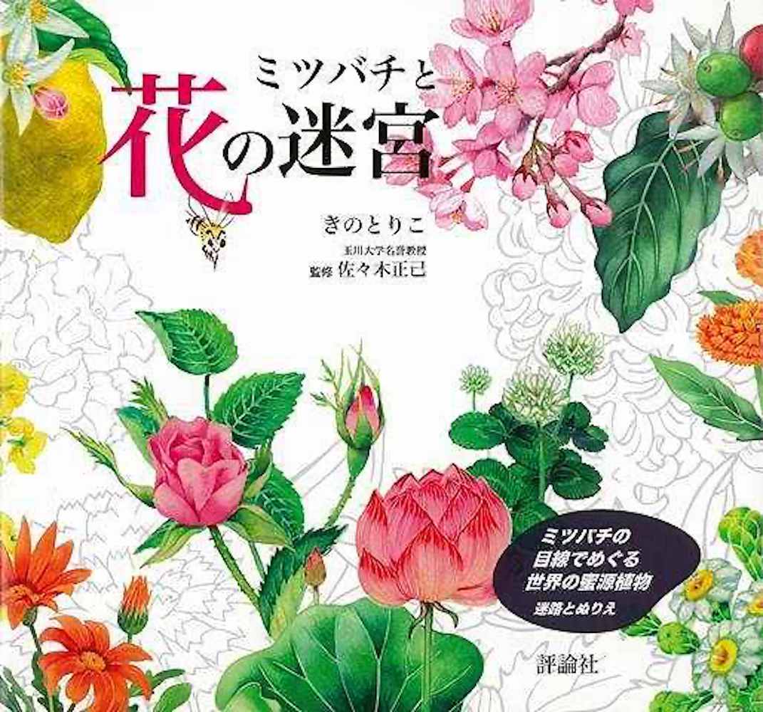 （バーゲンブック） ミツバチと花の迷宮-ミツバチの目線でめぐる世界の蜜源植物 迷路とぬりえ