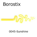 Borostix Sunshine BS-0045 ボロスティックス サンシャイン 1本 低価格で扱いやすい色ガラス ボロスティックス Sunshine 1本 BS-0045 Borostix カラーガラス 低価格で使いやすいBorostixの色ガラスです。長さ：約9.5太さ：6〜7mm本数：1本※多少曲がっている場合がございます。ご了承くださいませ。お届けの際、梱包には十分気を付けますが、稀に割れて届く場合があるかもしれません。恐れ入りますが、ご自身でつなげてお使いいただきますようお願い申し上げます。ただし、粉々に砕けているなど通常の使用が難しい場合はご連絡ください。返品交換など対応させていただきます。 低価格で購入しやすい 他社にない独特の色味 合計3,980円以上で送料無料！ 初心者の方にも扱いやすいシンプルな色ガラス 短いロッドで作業もしやすい 1本100円からなので低予算で様々な色を選べる こんにちは。当店では2005年よりガラス作品の製造・販売を、2007年より材料・ツール類の販売、ガラス教室の運営・サポートを行っております。これまで培ってきた経験と知識を活かして、良い材料・良いツール、面白い技術や知識をお届けしていきたいと思います。39ショップで送料無料、楽天ポイントなどお得が満載の当店をぜひご利用ください。ガラス業界をサポートしていけるよう日々精進して参りますので宜しくお願い致します。 1