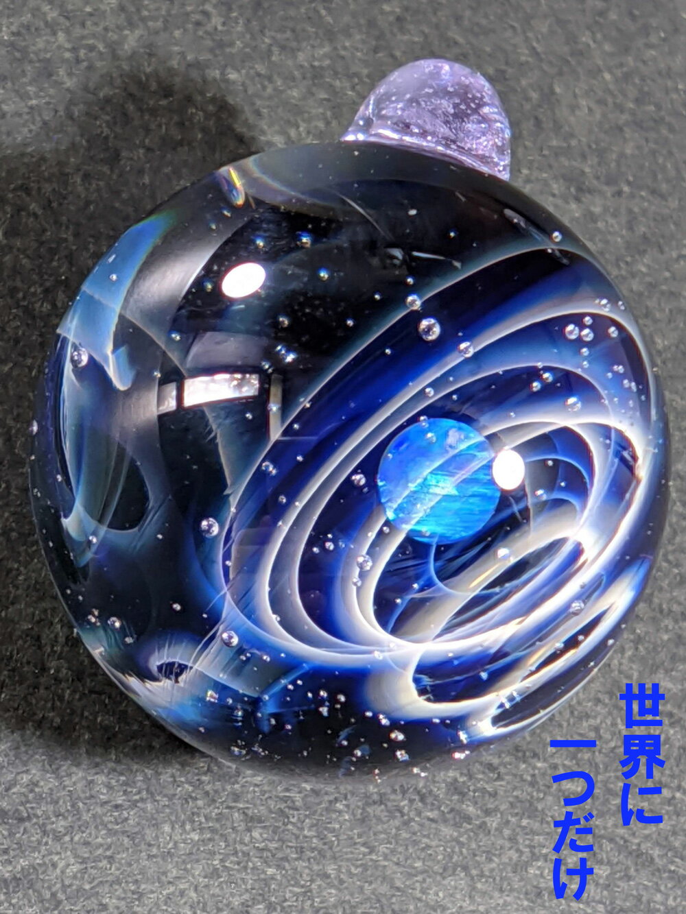 宇宙ガラス ネックレス ペンダント メンズ ブルーコスモ クリスタルオパール ギフト プレゼント レディース ガラス玉 プレゼント ボロシリケイト ガラス細工 ...
