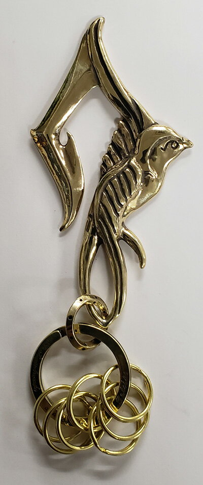 galcia / ガルシア KEYHOLDER " SWALLOW " BRASS 真鍮　キーホルダー　スワロー　ツバメ (KBL-006)