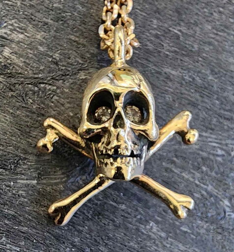 galcia K10 YELLOW GOLD "SKULL & CROSS BONES" & CHAIN ガルシア イエロー()ゴールド スカル&クロスボーン チェーン (NTC-SKCB001K10YG) 1点限りの販売になります。 galcia K10 YELLOW GOLD "SKULL & CROSS BONES" & CHAIN ガルシア イエロー()ゴールド スカル&クロスボーン チェーン (NTC-SKCB001K10YG) 1点限りの販売になります。
