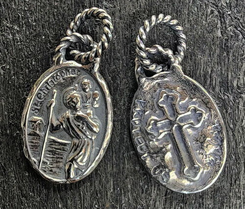 galcia PENDANT "SAINT CRISTPHER" SILVER925 聖人クリストファー　メダイ　シルバー925 ペンダント (24NT-SC001SS)