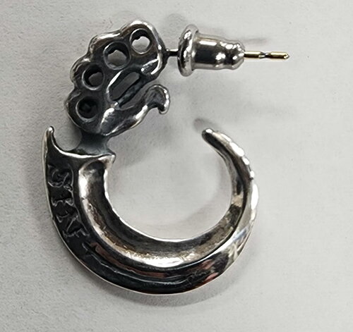 galcia EARRING PIERCE "NUCKLE DUSTERS & KNIFE" ガルシア　ピアス　イアリング　ナックルダスター　ナイフ　シルバー (20P-OS004S)