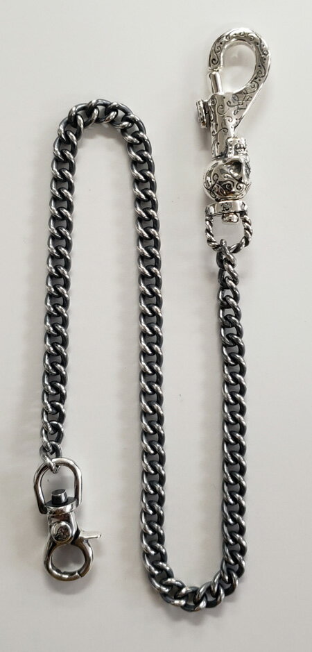 galcia / ガルシア CALAVERA WALLET CHAIN SILVER 925 SKULL シルバー スカル メキシカン ウォレット チェーン (21WCB-SK001SS)