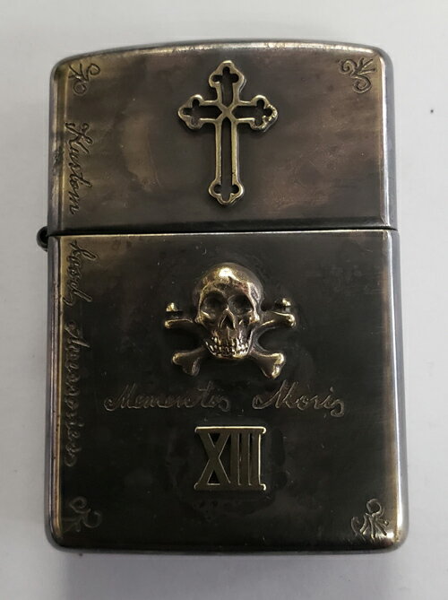 galcia / ガルシア ZIPPO ARMOR TYPE BRASS ANTIQUE BLACK (20ZP-SKC001BB) SKULL CROSS BONE XIII スカル クロスボーン 真鍮 ハンドメイド ブラス アーマー ジッポ ジッポライター オイルライター ジッポー