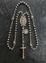 galcia/ガルシア ROSARY PENDANT " GUADALUPE MARIA & SKULL " SILVER 925 DEVIL SUN & MOON MEXICO シルバー ロザリオ クロス ペンダント メキシコ 太陽と月 マリア スカル デビル (ROS00SB)