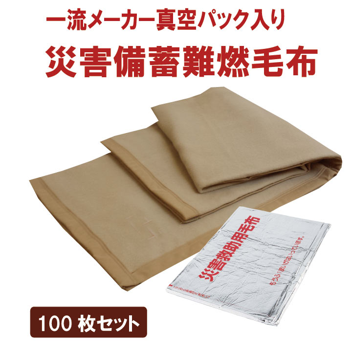 《100枚セットで送料無料》 一流メーカー 災害備蓄用難燃毛布 シングル 防炎毛布 日本防炎協会認定毛布 難燃ポリエステル毛布 防災用毛布 防災毛布 難燃毛布 防災グッズ 防災マーク 防災認定 防災用品 真空パック 災害備蓄用毛布