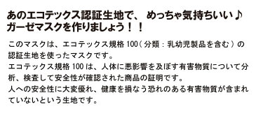 二重ガーゼガーゼマスク　キット　3枚分セット お肌に優しいエコテックス認証生地使用 ダブル ガーゼ マスク はぎれ コットン　日本製 洗える　手作り　バスタオル　柔らか　綿100%　吸水　さらっと　ダブルガーゼ　2重ガーゼ　薄い　ガーゼマスクの生地に