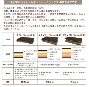 テイジンV-lap軽量敷き布団(レギュラー)シングル(100×205cm)寝心地改善かるがる敷き布団【送料無料】軽量帝人V-Lap敷布団軽量v-lap軽量敷き布団VLAP軽量敷布団