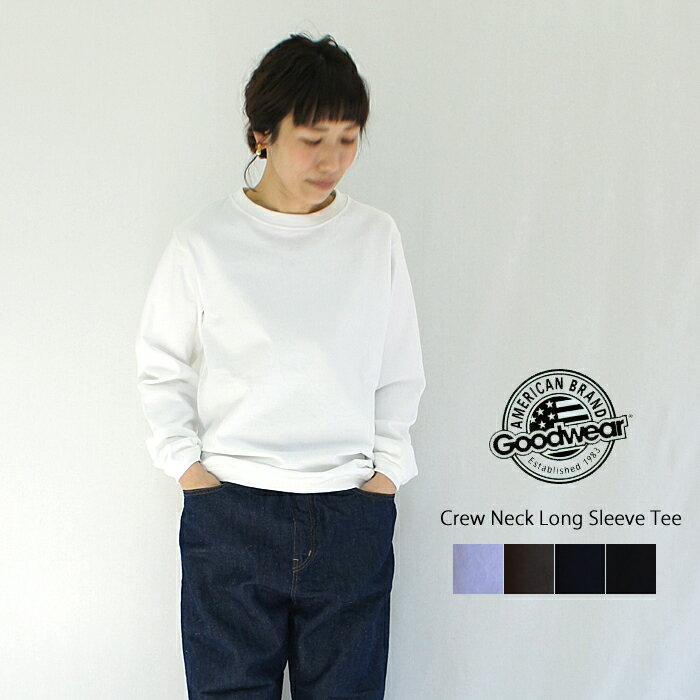 Goodwear グッドウェア クルーネックロングスリーブティー NGW9951 (CREW NECK L/SL WITH CUFF&HEM RIB) レディース メンズ ユニセックス カットソー Tシャツ ティーシャツ ロンT ヘビーウエイト