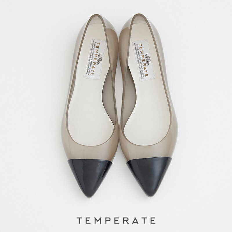 TEMPERATE テンパレイト KATE ポインテッドトゥフラットレインシューズ レディース フラットシューズ レインブーツ 防水 雨 AMERI